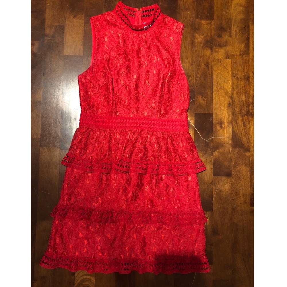 CeCe Red Lace Dress